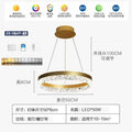 Modern nordic light luxury ring crystal chandelier - factory direct for living room, dining room, and bedroom