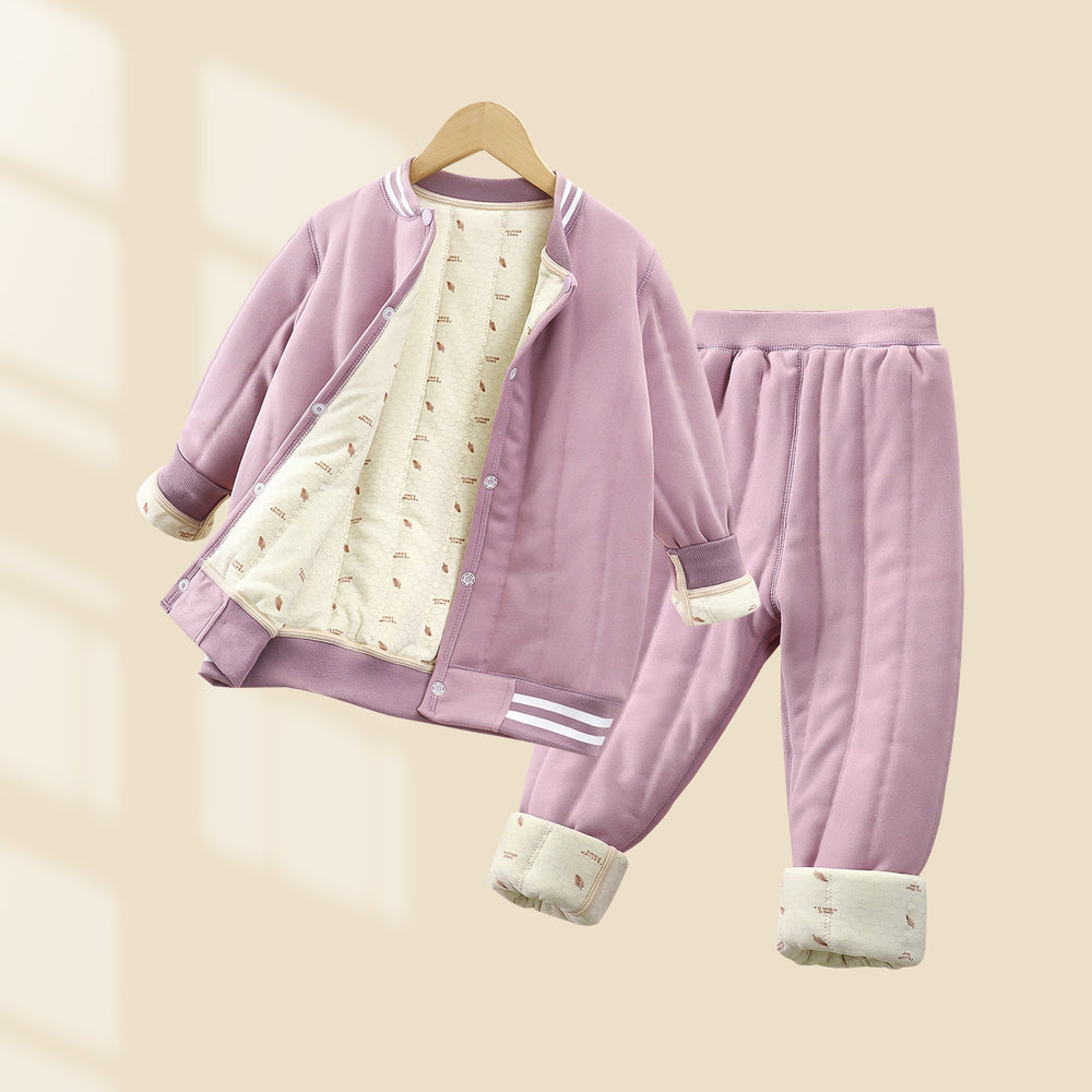 Kids school uniform handy gadgetfall and winternew arrival three-layer quilted cotton boys' cotton coat fleece-linedthickened inner layer girl's cotton jacket type a