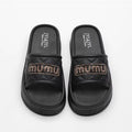 Women's summer slides 2026 new fashion rhinestone platform chunky sole height increasing non-slip beach thong sandals