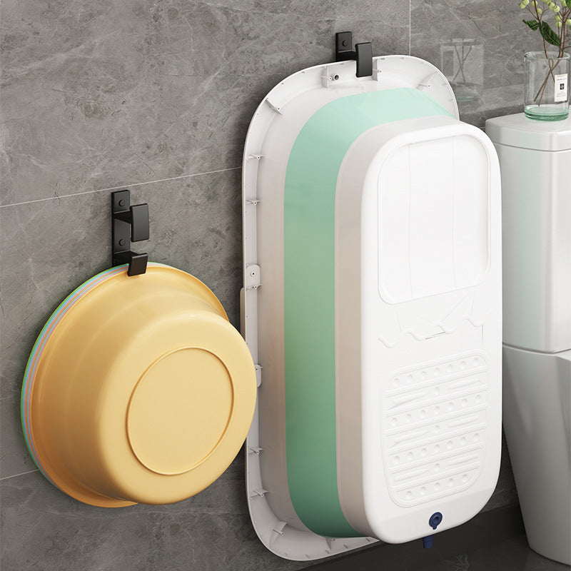 Washbasin storage rack Wall-mounted toilet Bathroom washbasin storage rack Toilet wall seamless washbasin hanger