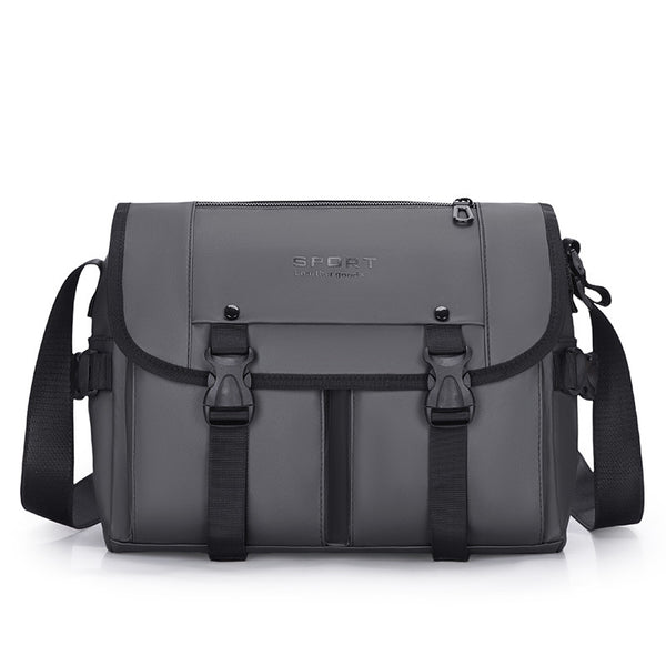 Trendy cool casual large-capacity shoulder bag going out simple commuter messenger bag multi-pocket versatile fashion tooling men's bag