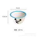 Ins scandinaviancasual style grids geometric fragments creative design color block paint bowl stylish color ceramic bowl