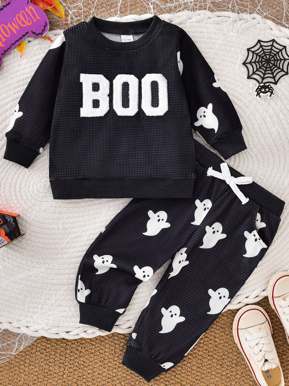 cross-border fashion: new halloween long-sleeve outfit set for girls (us/eu)