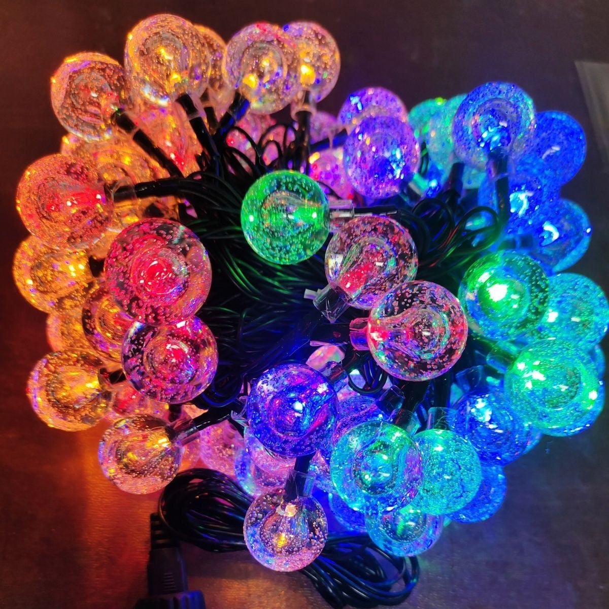 Bubble ball solar light string flashing light string light outdoor camping waterproof garden decorative light LED ambient light super bright