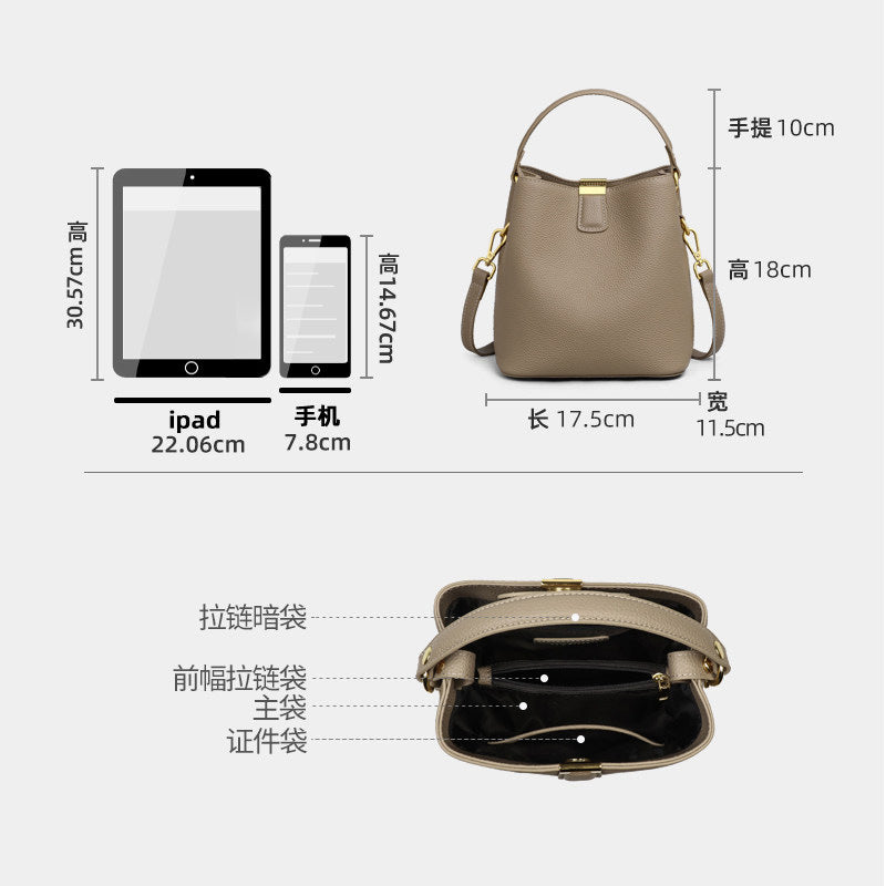 2026 new women's bucket bag - large capacity, minimalist, versatile shoulder bag/tote for work and everyday use