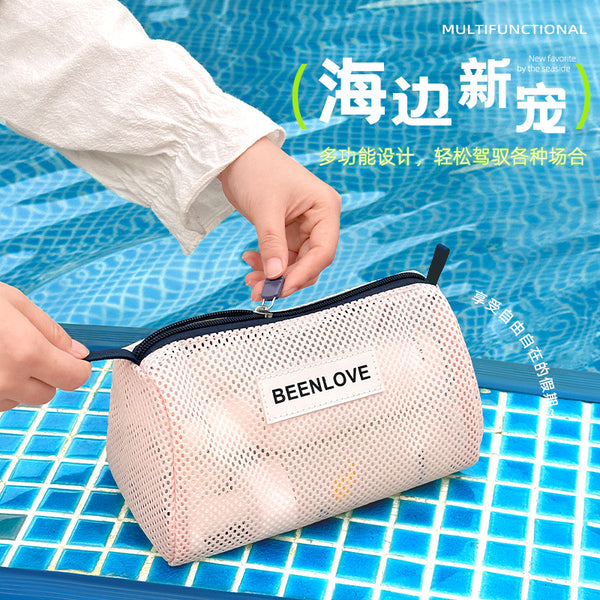 Beilian new fashion swimming beach mesh bag swimming goggles toiletries storage bag portable bag middle bag wholesale