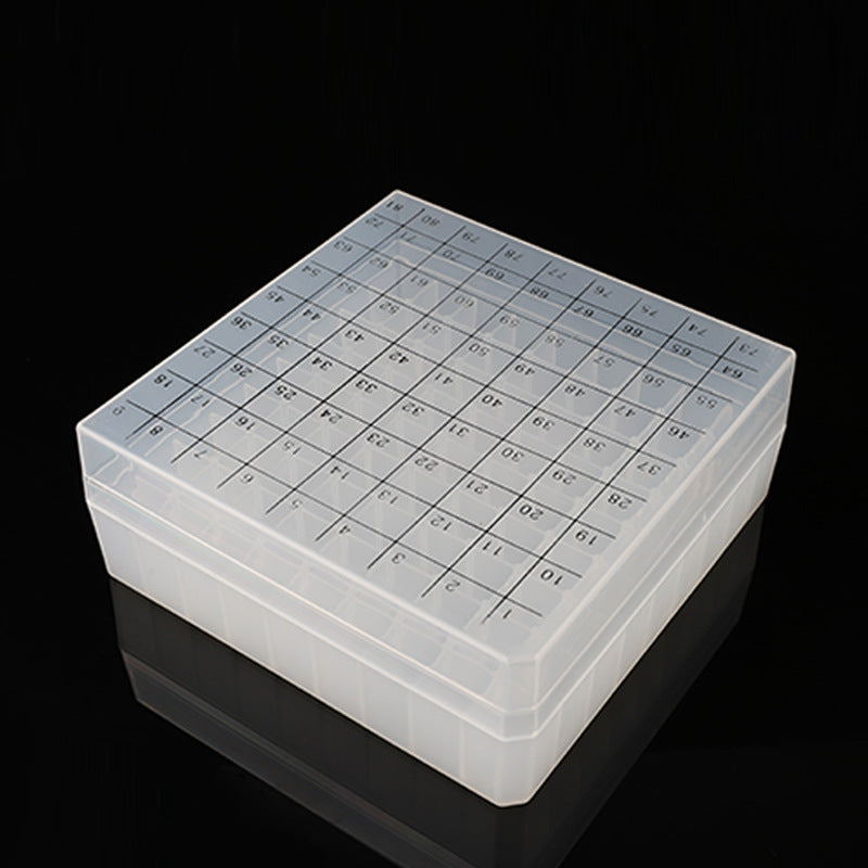 81 grid freezing tube box Plastic freezing box 1.8ml/2mlPP material with air outlet hole 81 grid freezing box