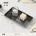 Tea tray tray rectangular for home living room tea tray 2025new arrival tray accessible luxury high-end guesthouse tray hotel