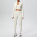 brushed tight-fitting breathable back-hanging halter vest long three-piece set sports running fitness yoga suit