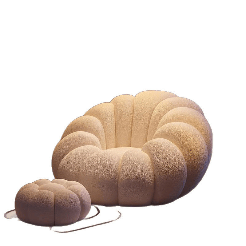 Cream lazy pumpkin tatami Internet celebrity living room small apartment rotating single sofa balcony bedroom leisure chair
