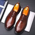 Men's leather dress shoes - british style, live stream, black, formal business casual, soft sole, wedding groom, suit shoes