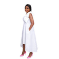 D3058m  new summer women's sleeveless bow solid color one-shoulder european and american cross-border export dress