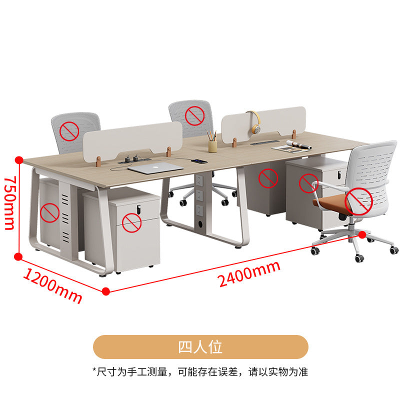 Shengli employee desk and chair combination computer desk and chair casual modern staff desk workstation card slot