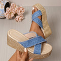 Women's platform beach sandals - new  spring/summer collection - bohemian style, non-slip, breathable slides for outdoor wear