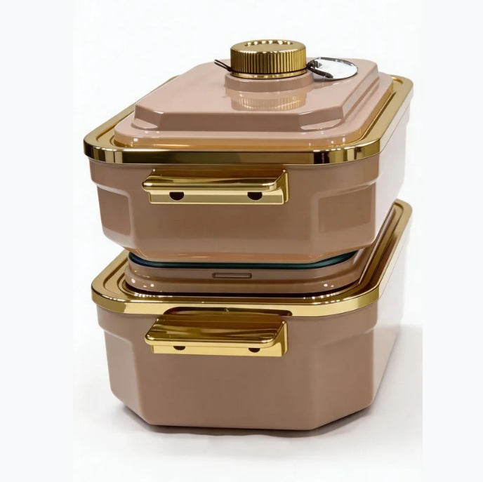 New food warmer new arrivalexport large capacity knob type insulated lunch box 5l-6l insulated tableware 2pcs
