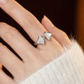 Popular easiest for match copper inlaid zirconium inlaid diamond skirt ring for women accessible luxury niche exquisite live mouth new ring jewelry