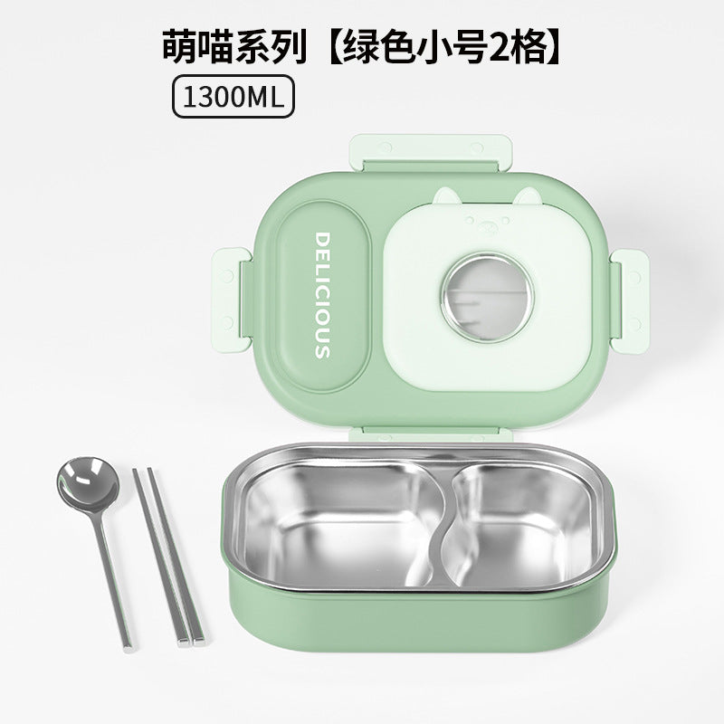 316 stainless steel thermal insulation lunch box is convenient for students to go to work Bento box Microwave oven canteen lunch box