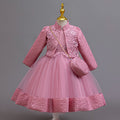 New foreign trade set: three-piece children's formal dress, lace princess dress, piano performance dress for girls, kids dress