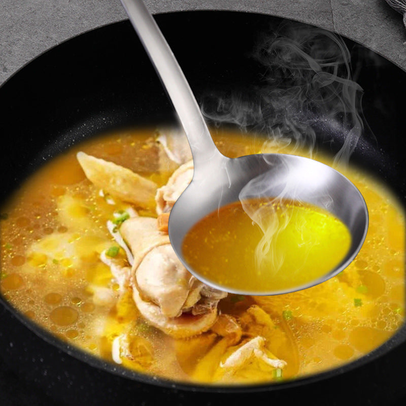 Dao Qi stainless steel kitchenware household kitchen silicone handle spatula cooking heat insulation anti-scalding high temperature colander