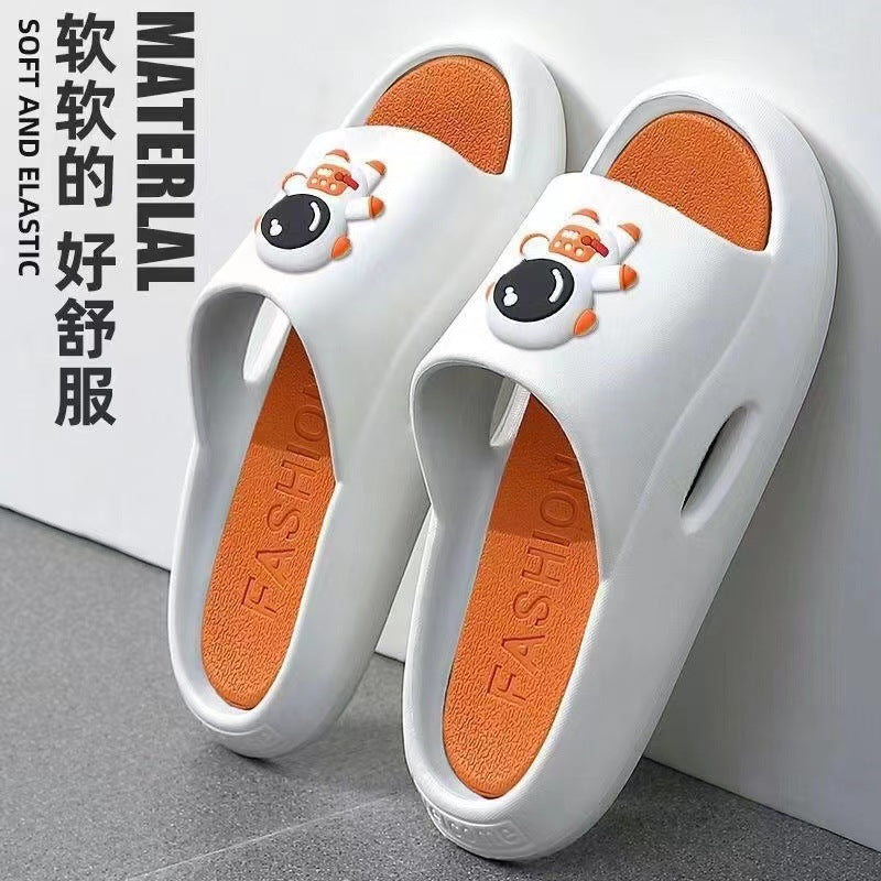 New arrival slippers men's summeroutwear sports shit-feeling sandals couple cartoon thick soleins women's sandals wholesale