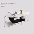 Rock slab coffee table [130*70*42] snow mountain white