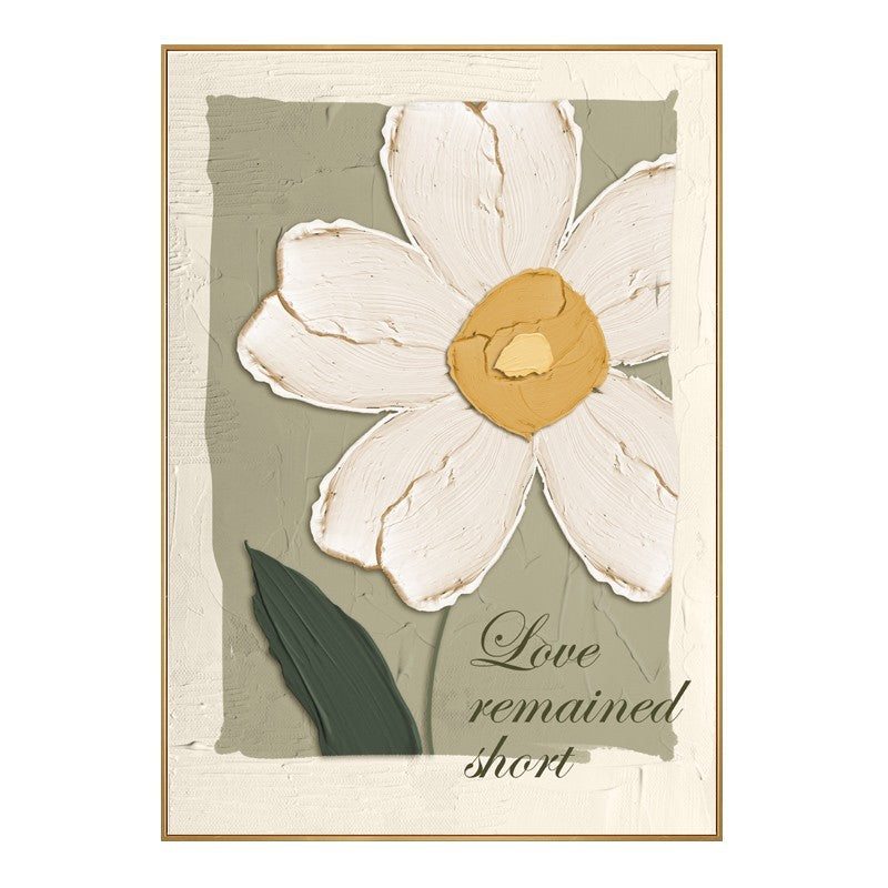 Small fresh flower living room decorative painting texture painting ins healing department cream wind pendulum painting flower dining room wall hanging painting