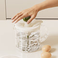 Multifunctional hand mixer with built-in whisk, press-down filter, and egg beater – perfect for cream whipping and baking