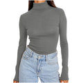 cross-border  spring new arrival: women's semi-high neck slim-fit versatile base layer top