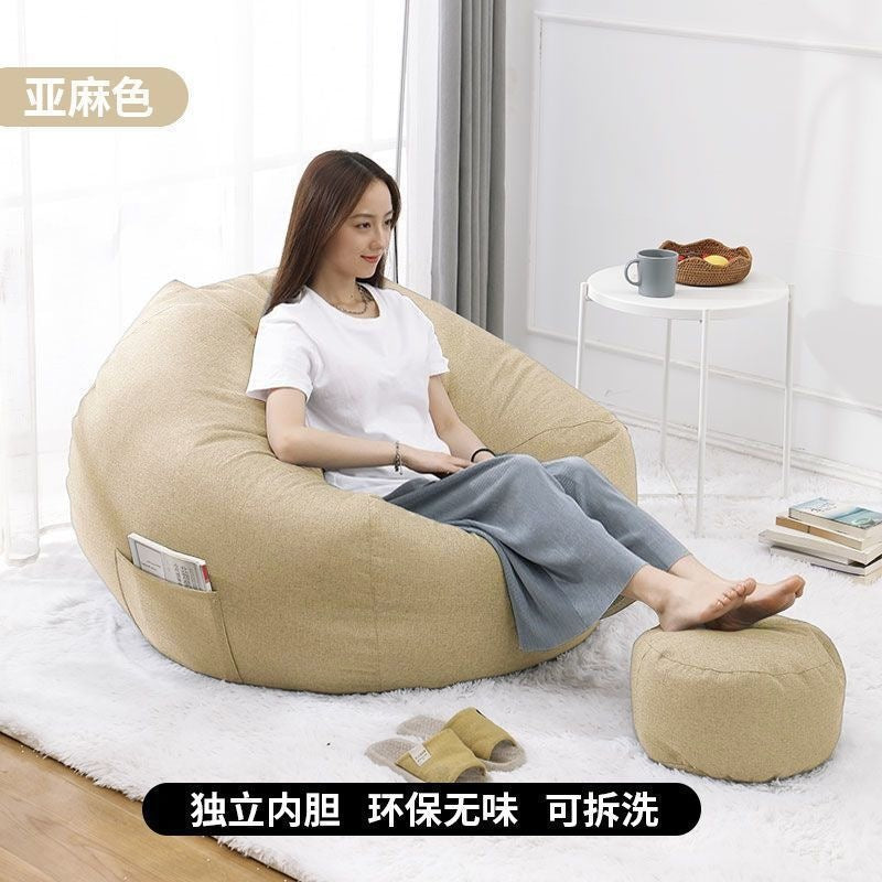 Beanbag chair - lazy sofa, tatami style, trendy & creative, perfect for small spaces, bedroom, balcony, or floor - single seater