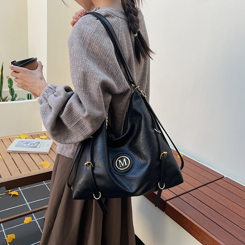 Trendy large capacity multifunctional backpack for women, 2025 autumn collection, versatile commuter shoulder bag, minimalist crossbody bag