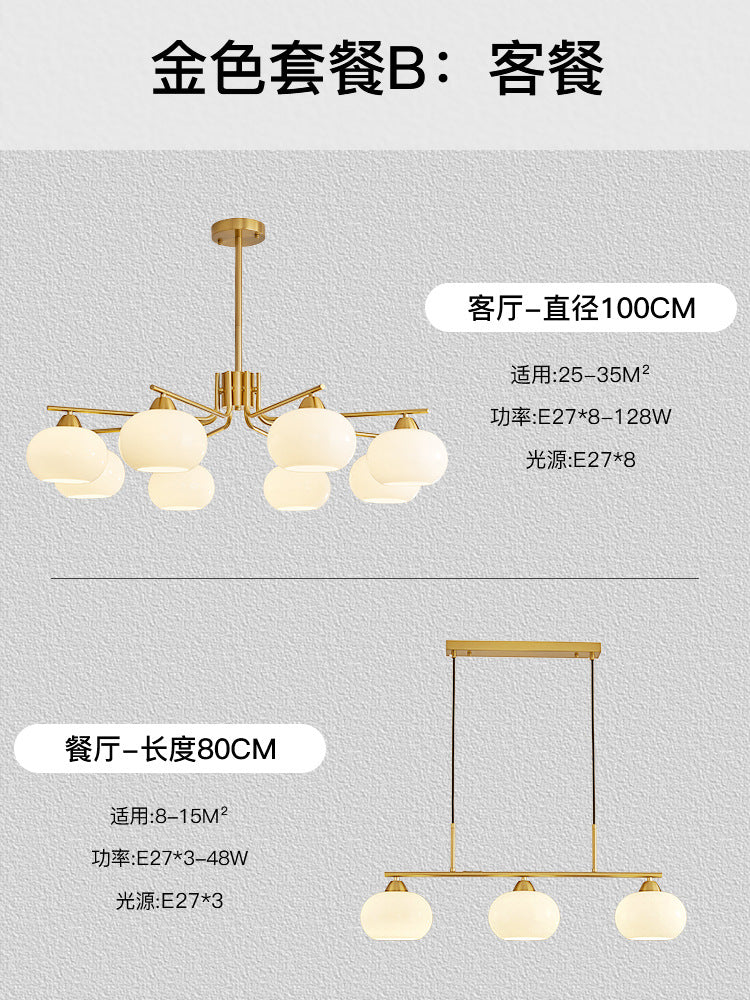 Living room lamp chandelier medieval cream style Bauhaus bedroom lamp French lamp Zhongshan home improvement lighting factory direct sales