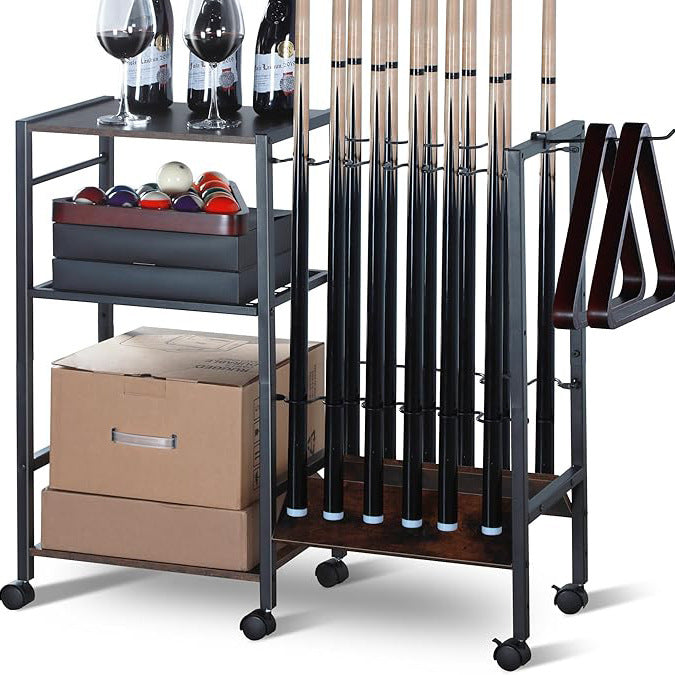 Source Factory Racket Billiard Club Stand Billiard Table with Storage Rack Storage Rack