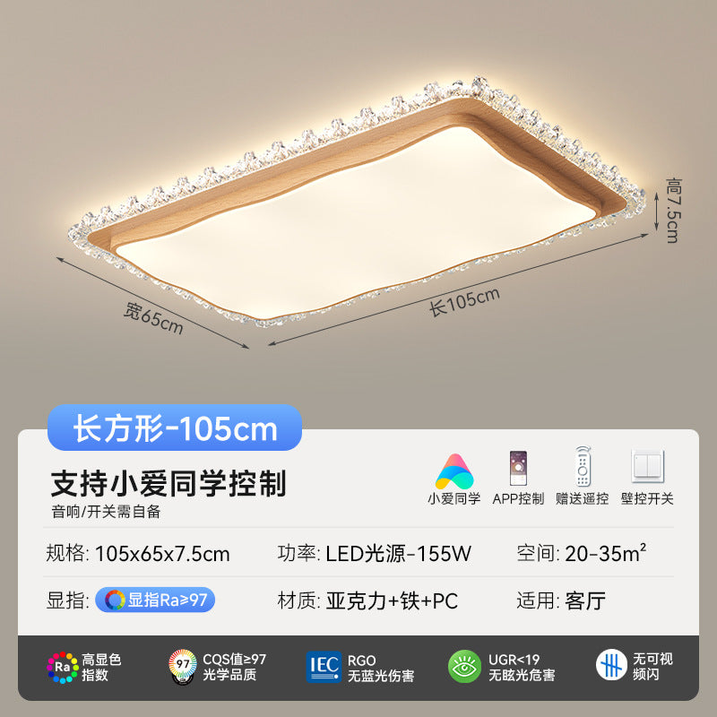 Full Spectrum Ceiling Light 2025 New Modern Simple Light Luxury Log Wind Whole House Package Combination Zhongshan Lighting