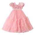 Girls' formal dresses mesh flower girl wedding dresses evening gowns piano recital little girl runway  new cross-border ready stock