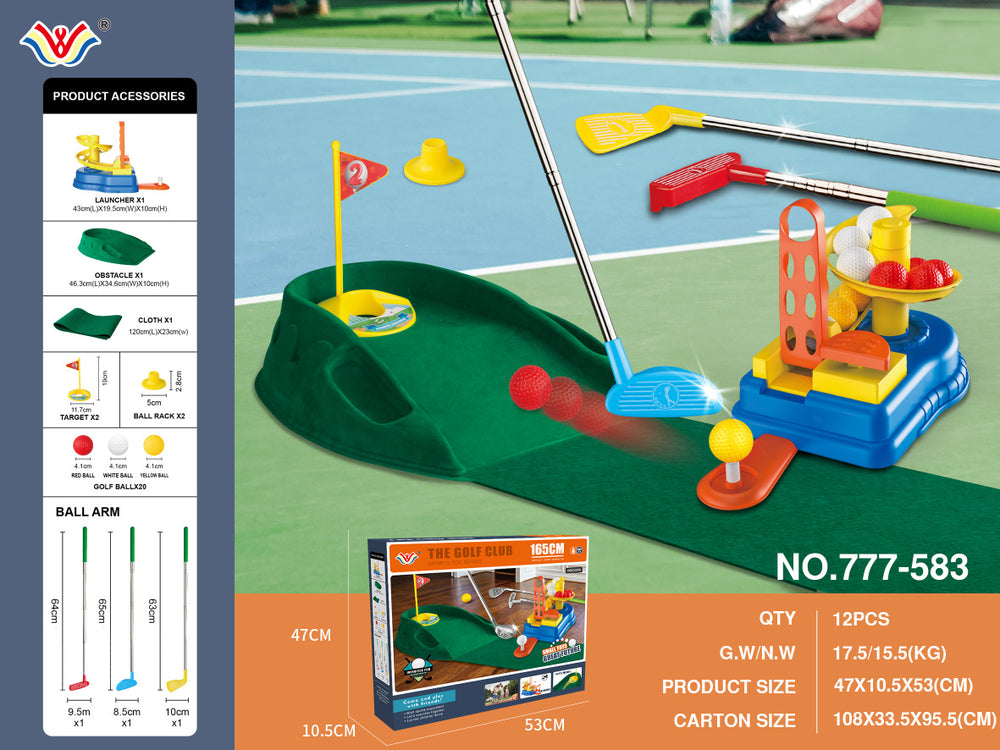 Kids' golf set - indoor/outdoor pull rod telescopic box - sports toy - parent-child interactive - realistic portable golf kit