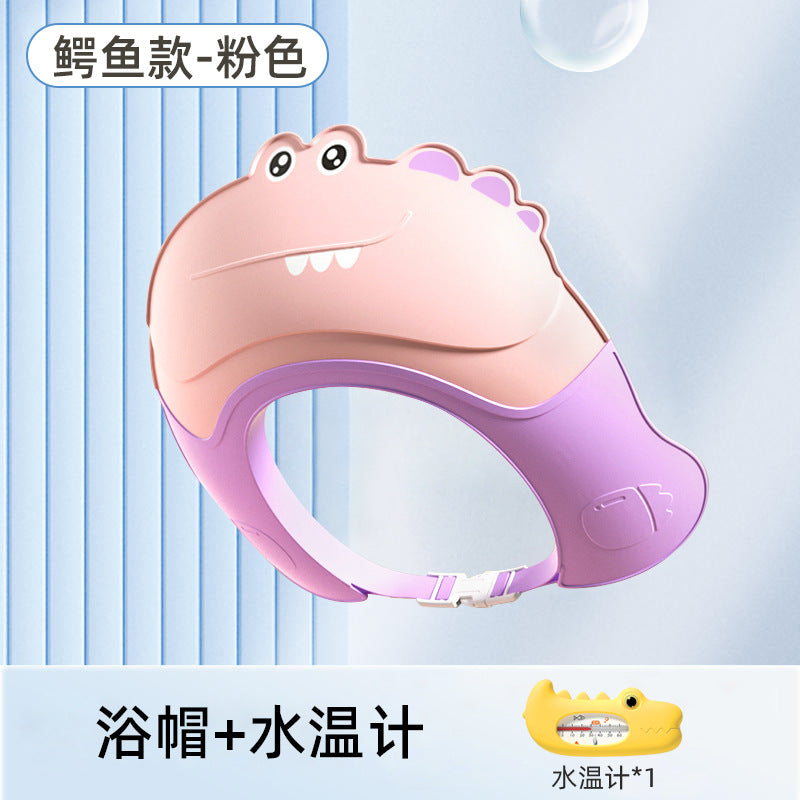 Baby hair washing cape - waterproof shampoo cap for kids, ear protection, infant bathing, and childproof hair washing