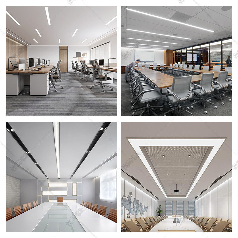 LED office lighting line light linear light surface hanging line light with aluminum slot embedded aluminum alloy slot