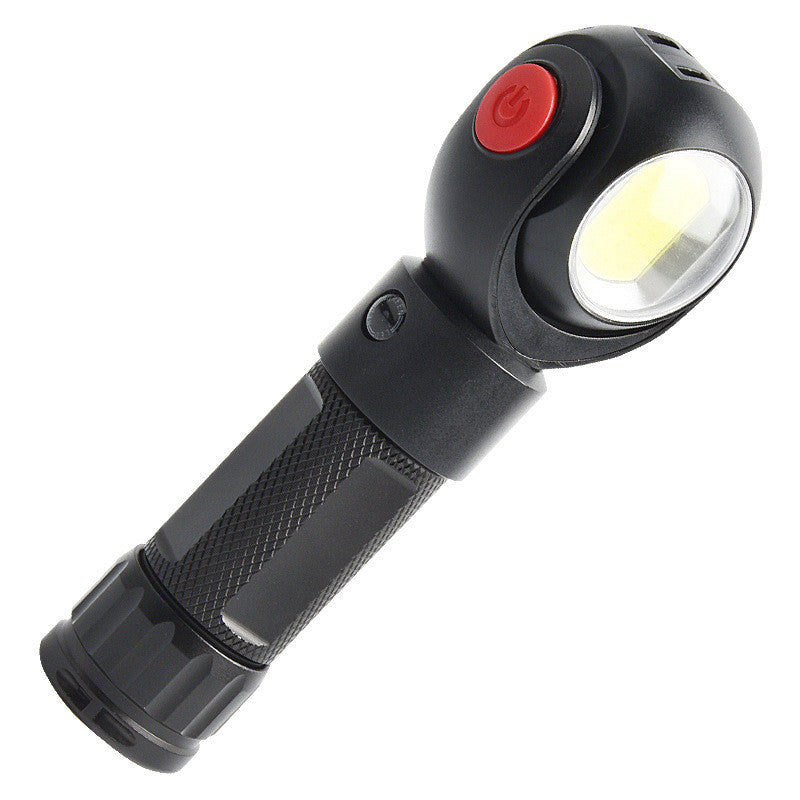 Cross-border hot-selling T6 + COB strong light flashlight strong magnetic 360 degree rotating work lamp headlight search outdoor flashlight