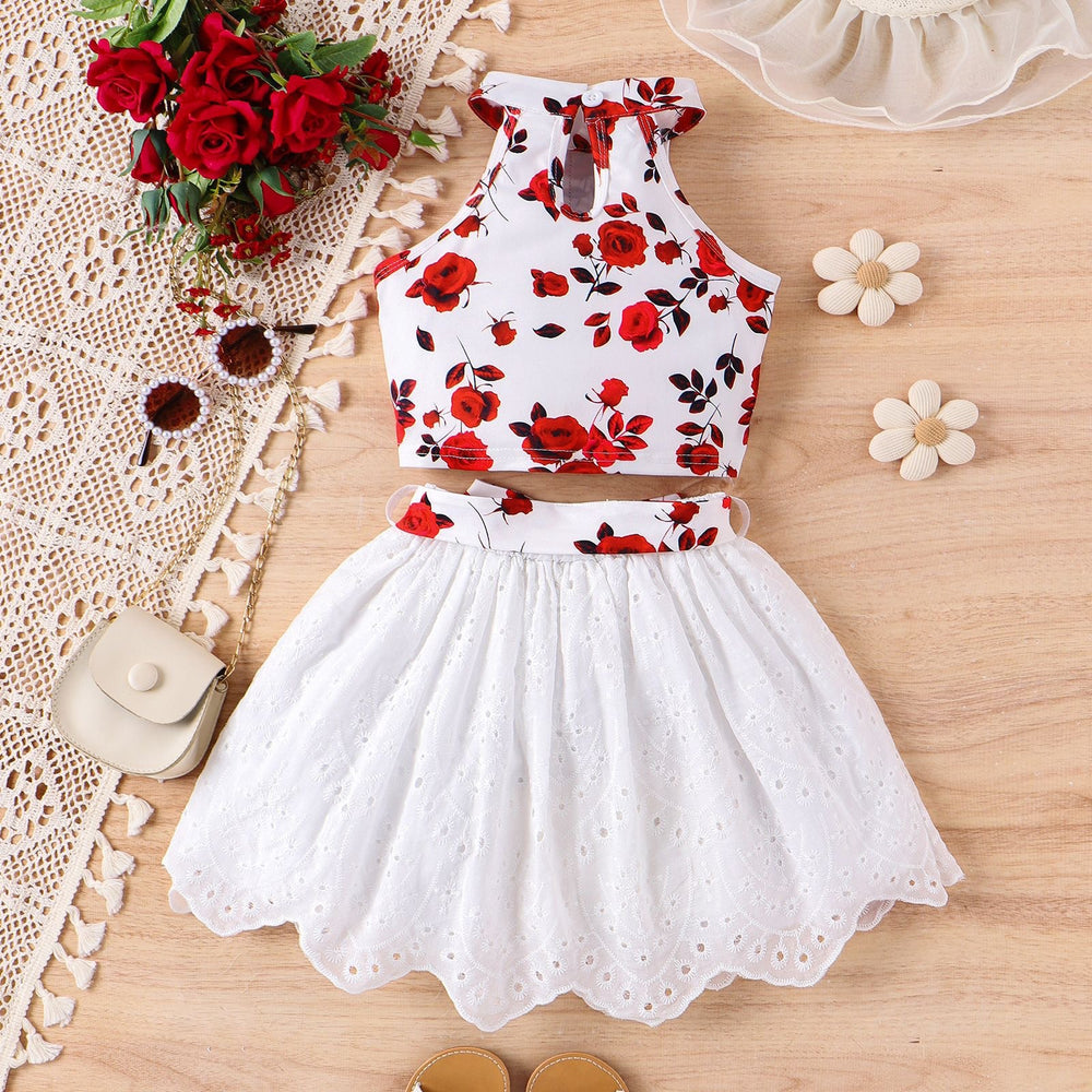 girls' sleeveless flounced fluffy gauze princess dress