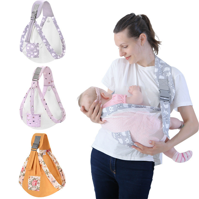 Summer baby carrier nursing cover, baby waist belt, newborn multifunctional sling, breathable mesh lightweight baby carrier