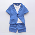 new arrival: boys' summer suit set - two-piece outfit for performances, ceremonies, and stage events