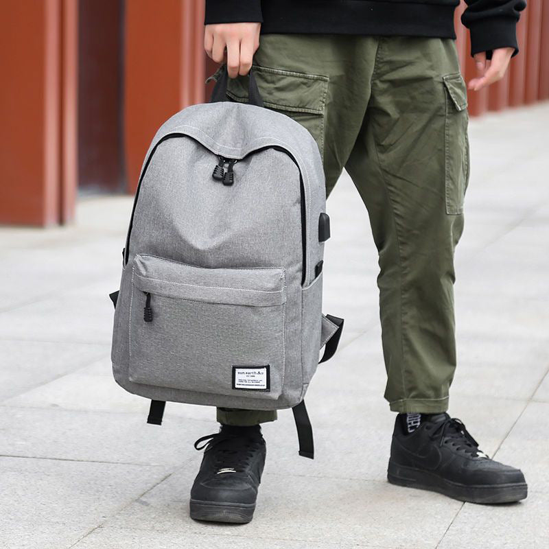 Customized backpack, middle school student schoolbag, large capacity, men's and women's Korean version, travel backpack, college style, computer bag, leisure