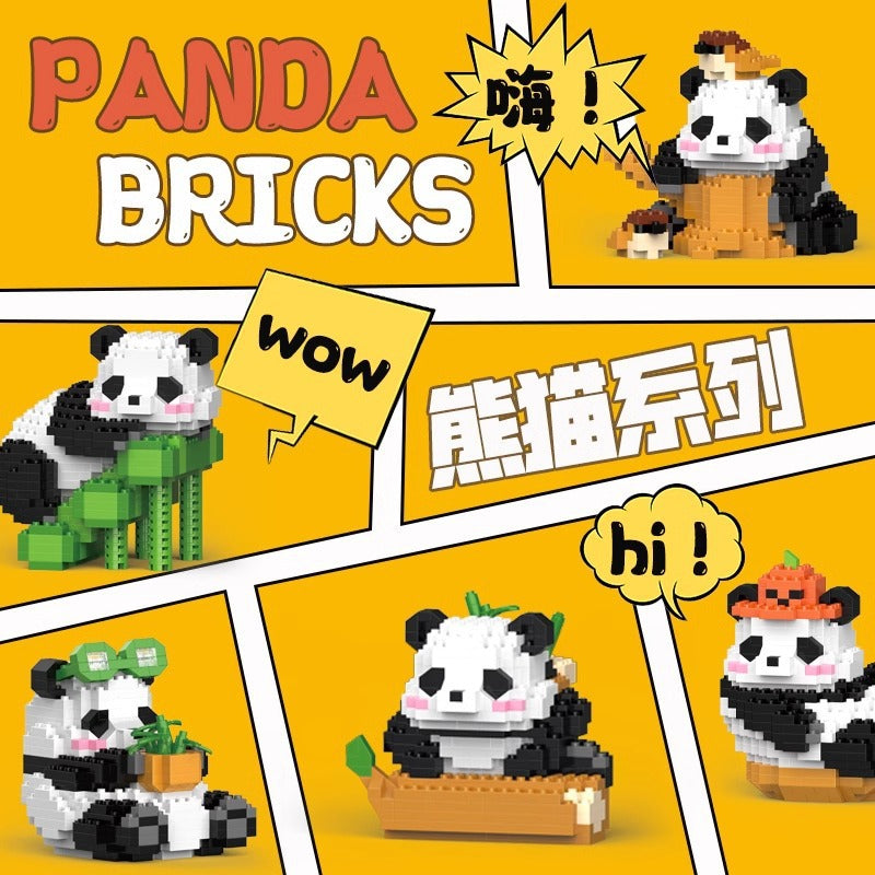 China panda life series educational assemble toys tiny particles stall compatible lego building blocks gifts wholesale