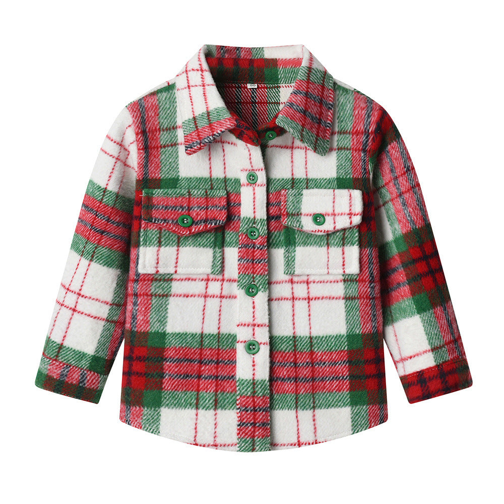 New arrivalpreppy style boys spring & fall clothing cotton long sleevesplaidkidsshirt brushed outwear children's clothing manufacturer wholesale