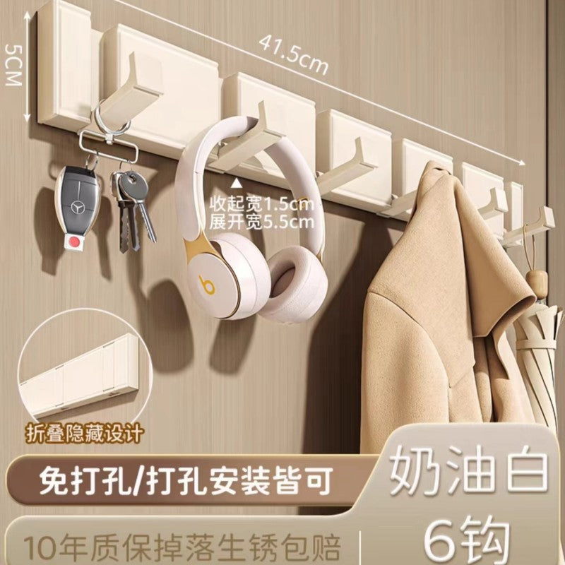 Invisible hook - no drilling required, over-the-door clothes hook, household clothes hanger, wall-mounted multi-purpose bathroom & toilet organizer