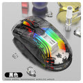 Dazzling silver fox xyh20rgb wireless bluetooth tri-mode transparent mechanical mouse - silent gaming mouse for women