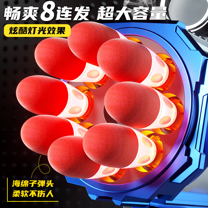 Large size kids' sound & light electric soft bullet gun, rocket launcher, realistic battle toy gun, birthday gift for boys