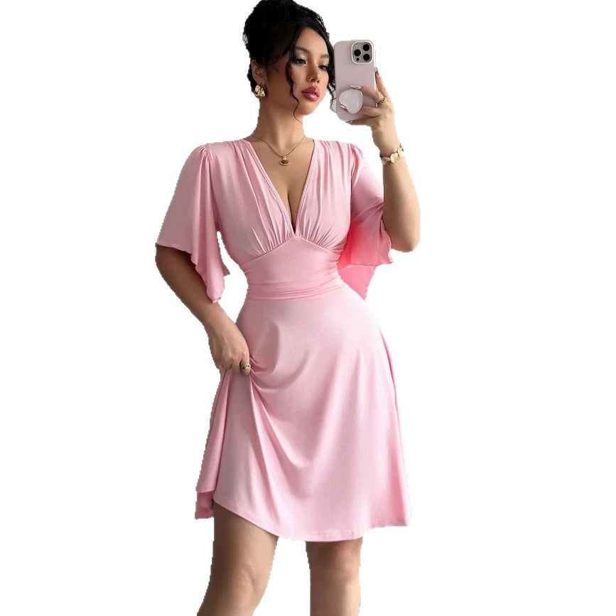 new european and american cross-border trade summer fitted dress