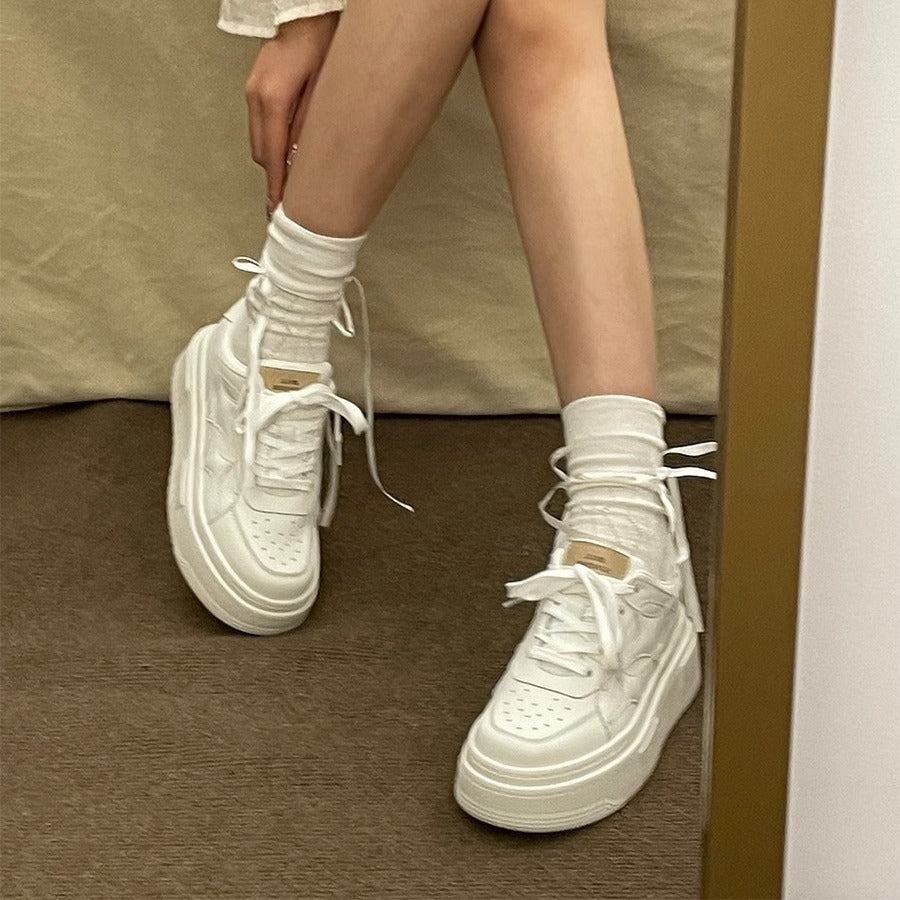 Sneakers student easiest for match thickenedwhite shoes women's casualnew arrival spring and summerbest selling lightweight retro sports shoes