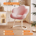 Cosmetic chair small apartment simple petal chair home fabric leisure back chair cream style dressing table chair cross-border